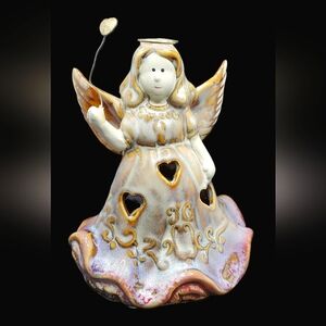 Vintage Ornamental Tealight Angel